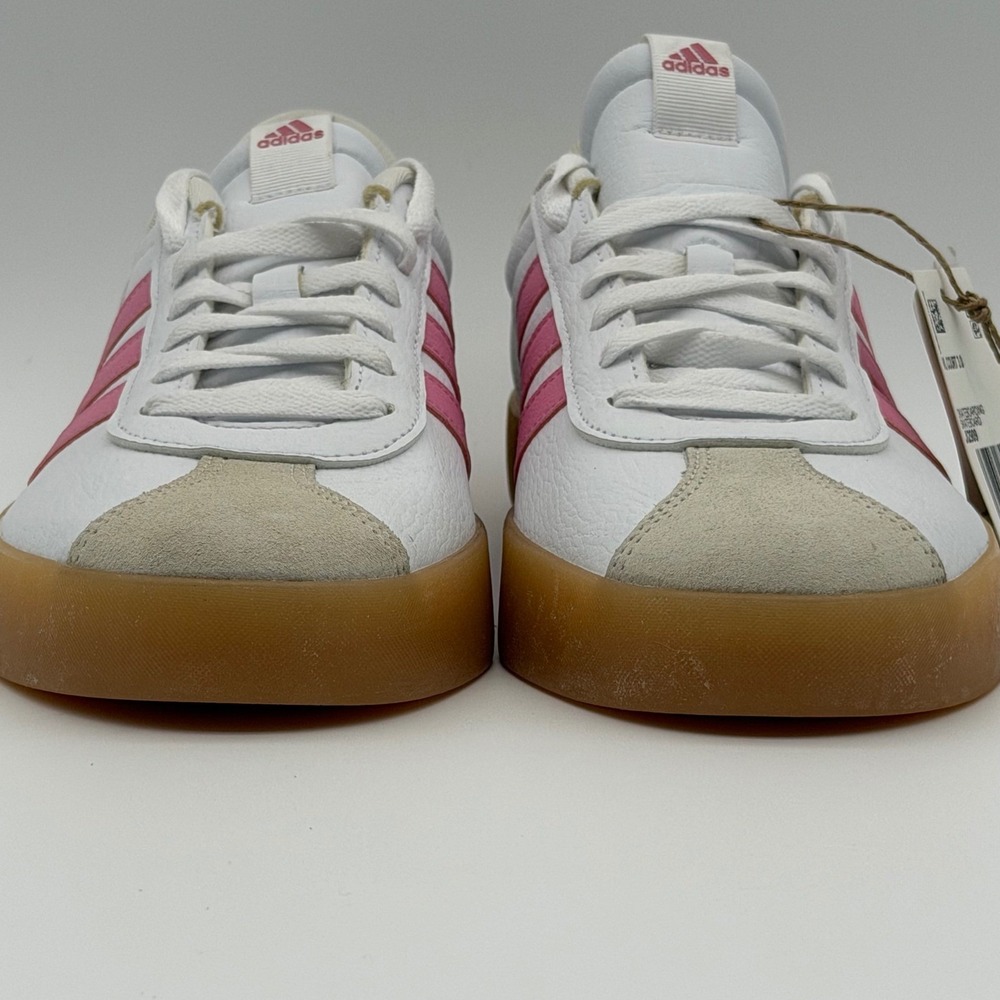 adidas VL Court 3.0 Women's Size 10 White/Pink Gum Sole Sneakers JI2909 - NWT - Picture 5 of 14
